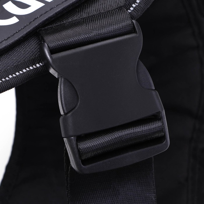 Шлейка К9 мягкая светоотражающая, размер M, ОГ 55-65 см, вес 11-20 кг, чёрная Шлейка К9 мягкая светоотражающая, размер M, ОГ 55-65 см, вес 11-20 кг, чёрная