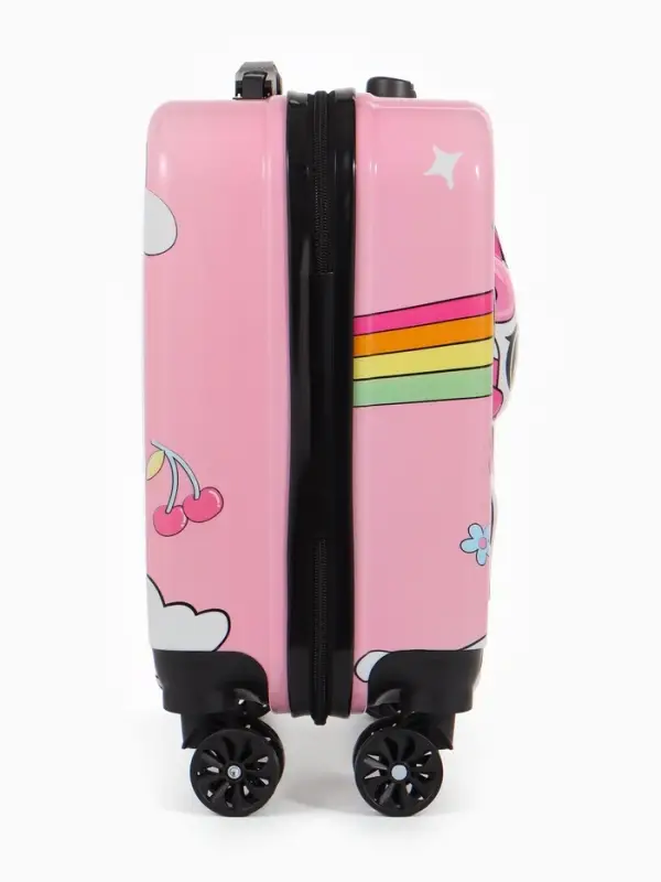 Чемодан дет Единорог 18 Чемодан дет Единорог 18", 35*22*27 см, отдна молнии, код.замок, 4 колеса,