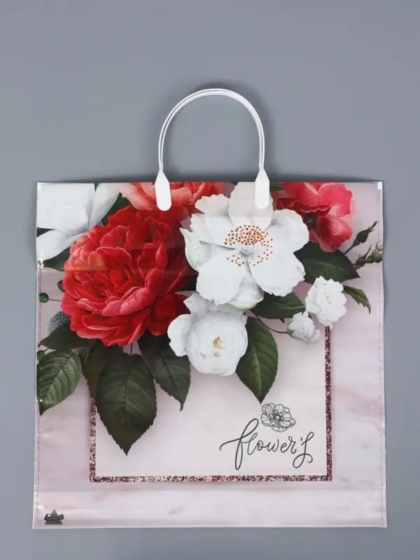 Пакет Симпатия- пластиковая ручка 36 х 37 см 100 мкм