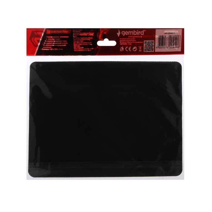 Коврик для мыши Gembird MP-GAME14, размеры 250х200х3 мм, черный