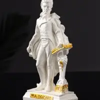 Фигура "Моцарт" 15х7 см , белый с позолотой