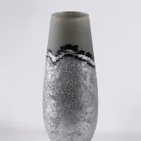 Ваза «Омега», h=26 см, стекло, светло-серая Ваза «Омега», h=26 см, стекло, светло-серая