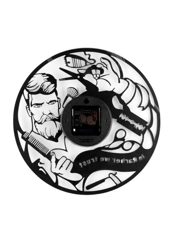 Часы настенные интерьерные &laquo;Барбершоп&raquo;, бесшумные, плавный ход, 30&times;30 см, от батарейки 1&times;АА