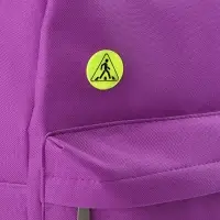 Светоотражающий значок «Пешеходный переход», d=3 см, жёлтый