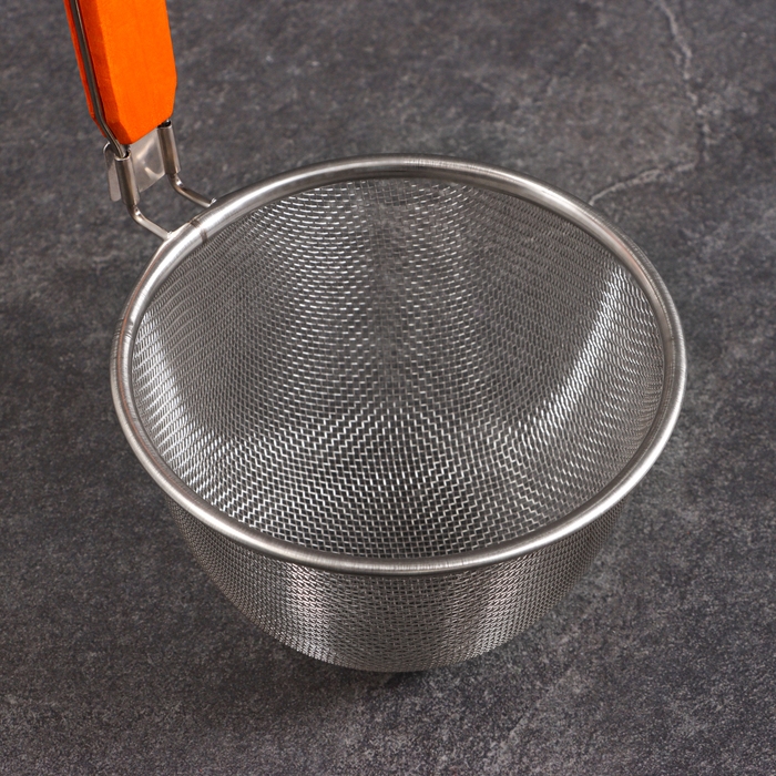 Корзинка для приготовления картошки фри, 25см, дерев ручка Корзинка для приготовления картошки фри, 25см, дерев ручка