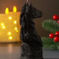 Свеча Символ Года "Лошадь", 12,5*5*6,5, черная Свеча Символ Года "Лошадь", 12,5*5*6,5, черная