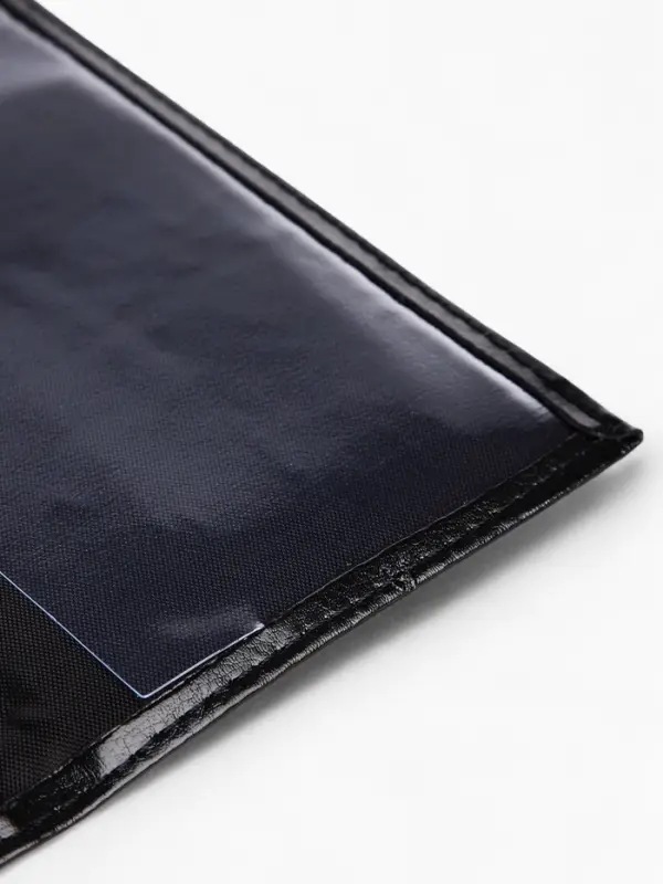 Обложка для паспорта, кожзам, чёрная