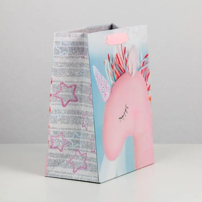 Пакет подарочный ламинированный, упаковка, «Зефирный единорожка», MS 18 х 23 х 8 см Пакет подарочный ламинированный, упаковка, «Зефирный единорожка», MS 18 х 23 х 8 см