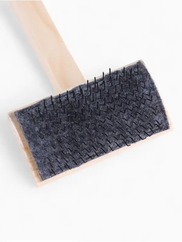 Щетка - пуходёрка ZOONIK &laquo;Кавказец&raquo;, 100&times;55 мм, полукруглая, дерево