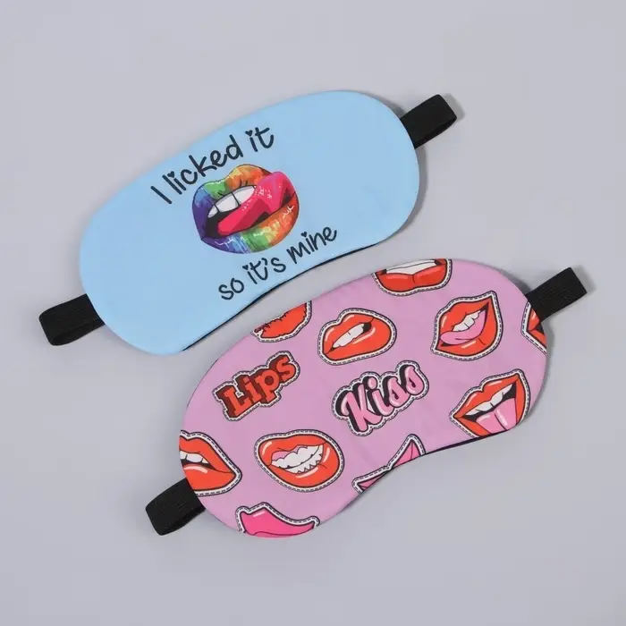 Маска для сна «ГУБКИ», 19×9.5 см, резинка одинарная, МИКС Маска для сна «ГУБКИ», 19×9.5 см, резинка одинарная, МИКС