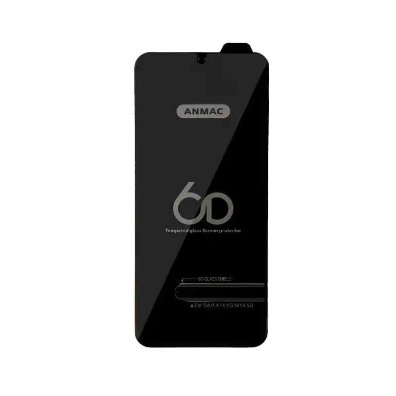 Защитное стекло для Samsung A14/M14 Anmac 6D Black без упаковки Арт. 1137438 (10 шт./уп.)