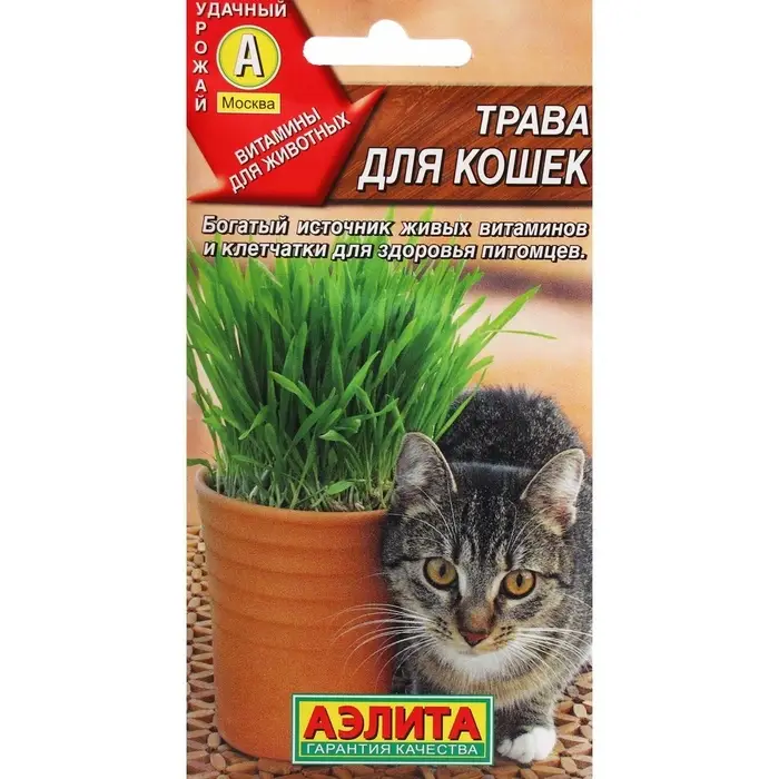 Семена &laquo;Трава для кошек&raquo;, 20 г, &laquo;Агрофирма АЭЛИТА&raquo;