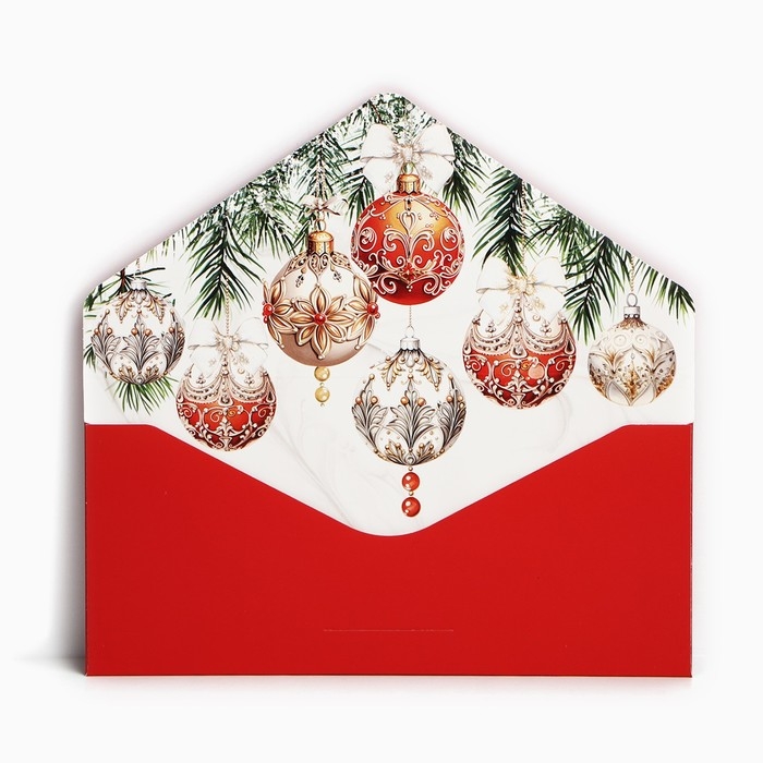 Набор конвертов для денег, &laquo;С Новым годом&raquo;, 8 штук, софт тач, тиснение, 19 х 9.2 см, Новый год