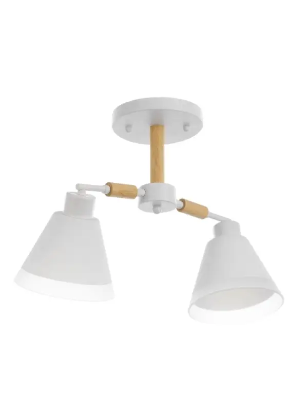 Люстра потолочная BayerLux &laquo;Вудли&raquo;, 2хЕ27, 40 Вт, белый, 45&times;16&times;29 см