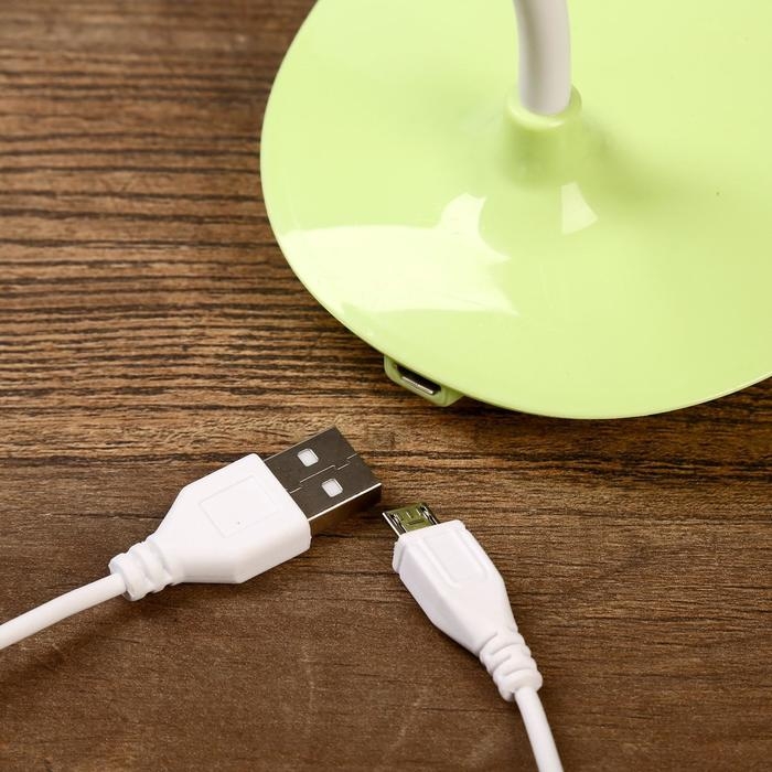 Лампа настольная Лампа настольная "Симпл" LED 5Вт USB МИКС 16х16х38 см RISALUX