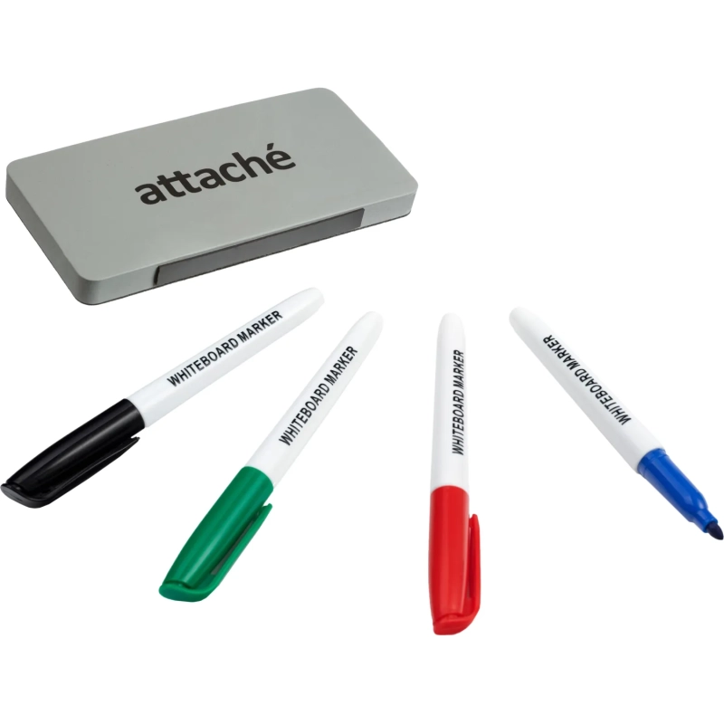 Набор принадлежностей для магнитно-маркерных досок Attache(губка,4 маркера)
