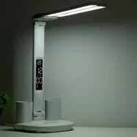 Часы - лампа электронные: календарь, термометр, LED, 3 режима, USB, 32&times;12&times;17 см