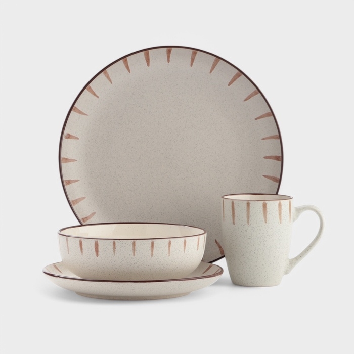 Набор тарелок 2 шт Доляна Набор тарелок 2 шт Доляна "Скандинавия" 20 см, цвет бежевый