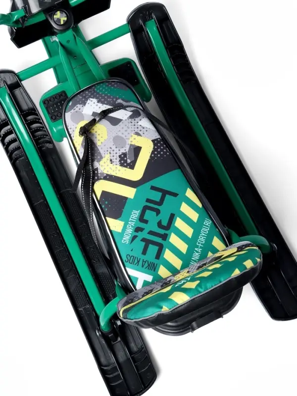 Снегокат Snowpatrol, со спинкой, зелёный, СНД2/SP3 Nika Kids