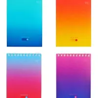 Блокнот А6, 60 листов в клетку, Bright monocolor, на гребне, МИКС