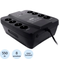 ИБП Powercom Back-UPS SPD-1000N OffLine 1000VA/550W Schuko 8 EURO розеток