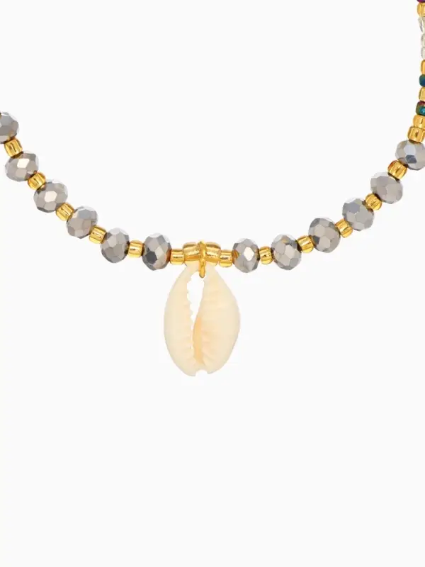 Браслет Браслет "Лила" длина 16 см, цв. серый, золотистый