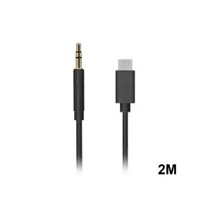 Кабель AUX TYPE-C - 3.5mm. Bride черный 2M