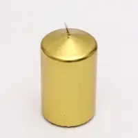 Свеча столбик 6&times;7.5, 10, 12.5 см, набор 3 шт., золото