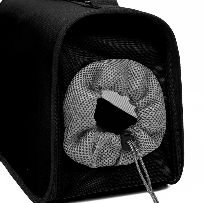 Сумка-переноска с окном для мордочки, 42 х 21 х 25 см, чёрная Сумка-переноска с окном для мордочки, 42 х 21 х 25 см, чёрная