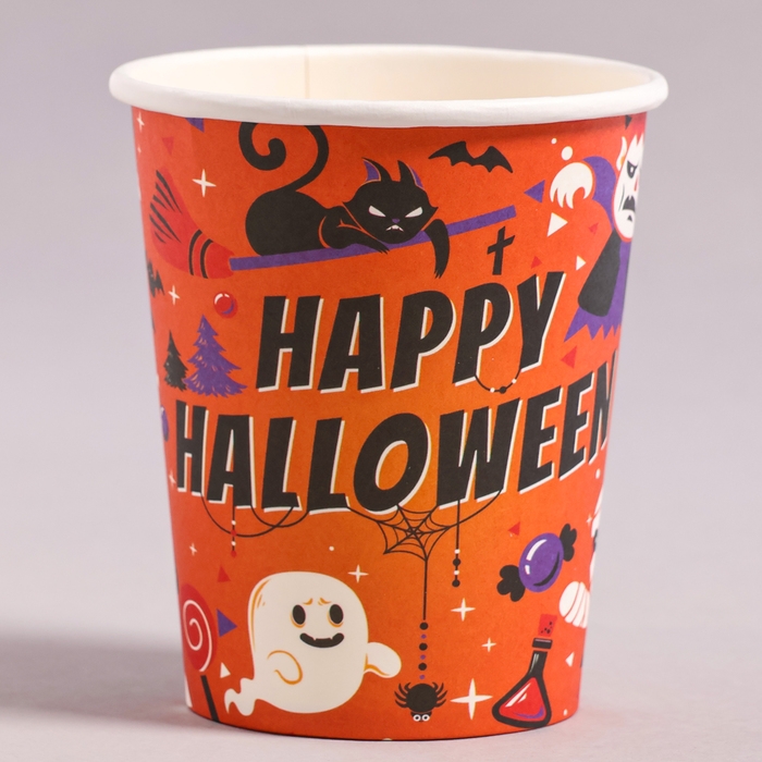 Стакан бумажный «Счастливого хэллоуина», в наборе 6 шт. Стакан бумажный «Счастливого хэллоуина», в наборе 6 шт.