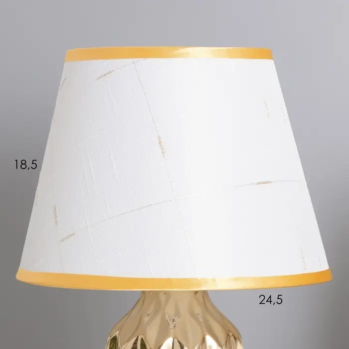 Лампа настольная RISALUX &laquo;Наталия&raquo;, Е14, 40 Вт, бежево-золотистая, 24&times;24&times;40 см