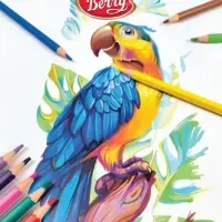 Карандаши 18 цветов ErichKrause ArtBerry премиум, дерево, шестигранные, яркий и мягкий грифель 3.0 мм, картонная упаковка, европодвес