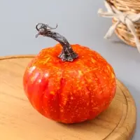 Муляж "Тыква круглая" 8х12 см, оранжевый