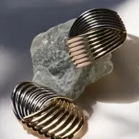 Серьги металл &laquo;Тренд&raquo;, плетение, цвет золото с серебром