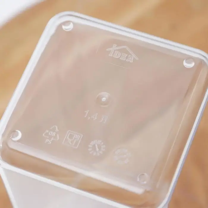 Банка для хранения сыпучих продуктов IDEA &laquo;Степ&raquo;, 1.4 л, 10&times;21 см, пластик, крышка белая