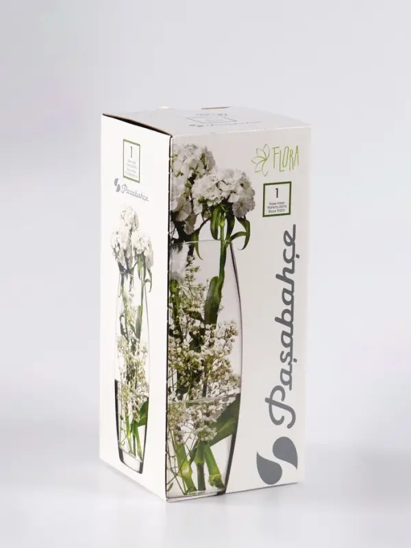 Ваза &laquo;Сфера&raquo;, листочки, h=26 см, стекло, белая