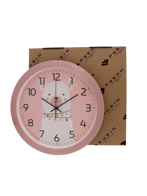 Часы настенные  Часы настенные "Альпака", детские, плавный ход,  d=29см, розовые