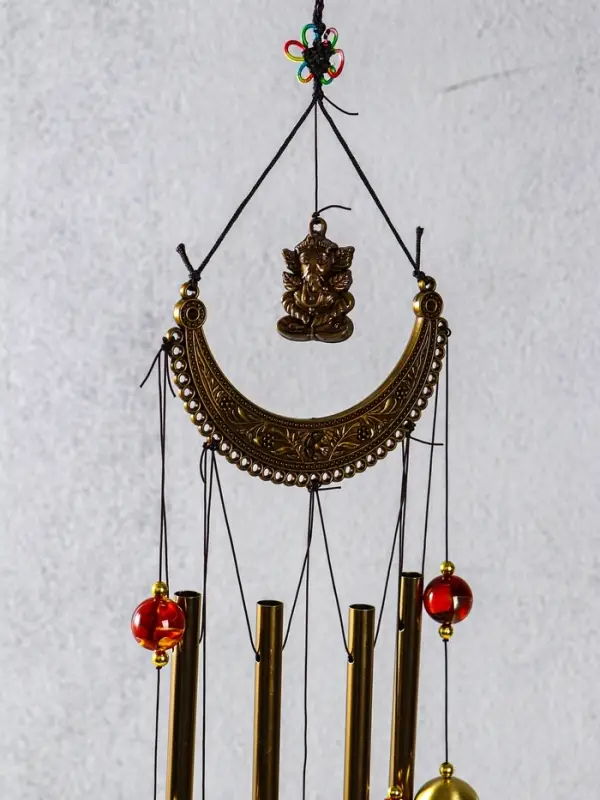 Музыка ветра &laquo;Ганеша&raquo;, 4 трубки, 5 колокольчиков, 65 см
