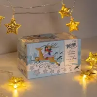 Гирлянда &laquo;Нить&raquo; 4 м с насадками &laquo;Звёздочка&raquo;, IP20, прозрачная нить, 20 LED, свечение тёплое белое, 8 режимов, 220 В