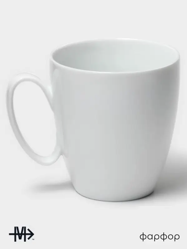 Кружка Magistro White gloss, 400 мл, фарфор, белая