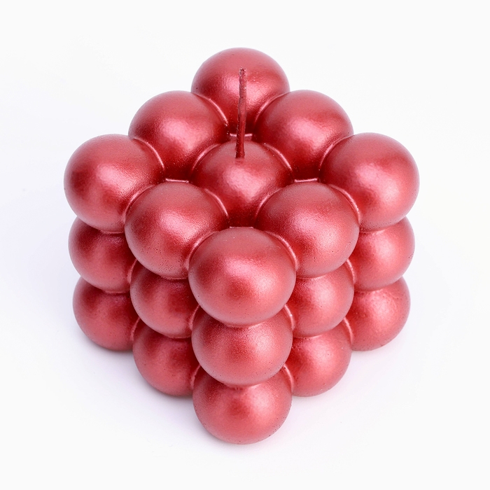 Свеча фигурная  Свеча фигурная "Баблс" большой куб, 5х5х5 см, красный