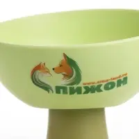 Миска на подставке, 200 мл, под углом, зелёная