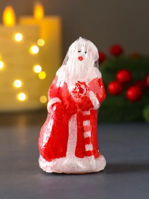 Свеча  Свеча "Дед Мороз" 45*88, красный