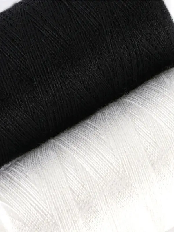 Набор ниток 40/2, 2 шт., 350 м, чёрный, белый Набор ниток 40/2, 2 шт., 350 м, чёрный, белый