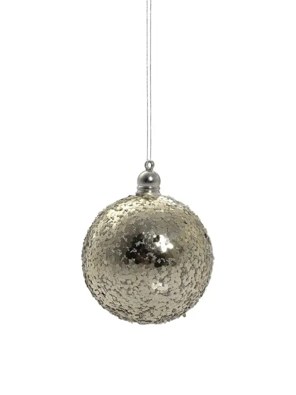 Ёлочные игрушки &laquo;Солнечный перелив&raquo;, шары новогодние, d=8 см, набор 3 шт., золотистый