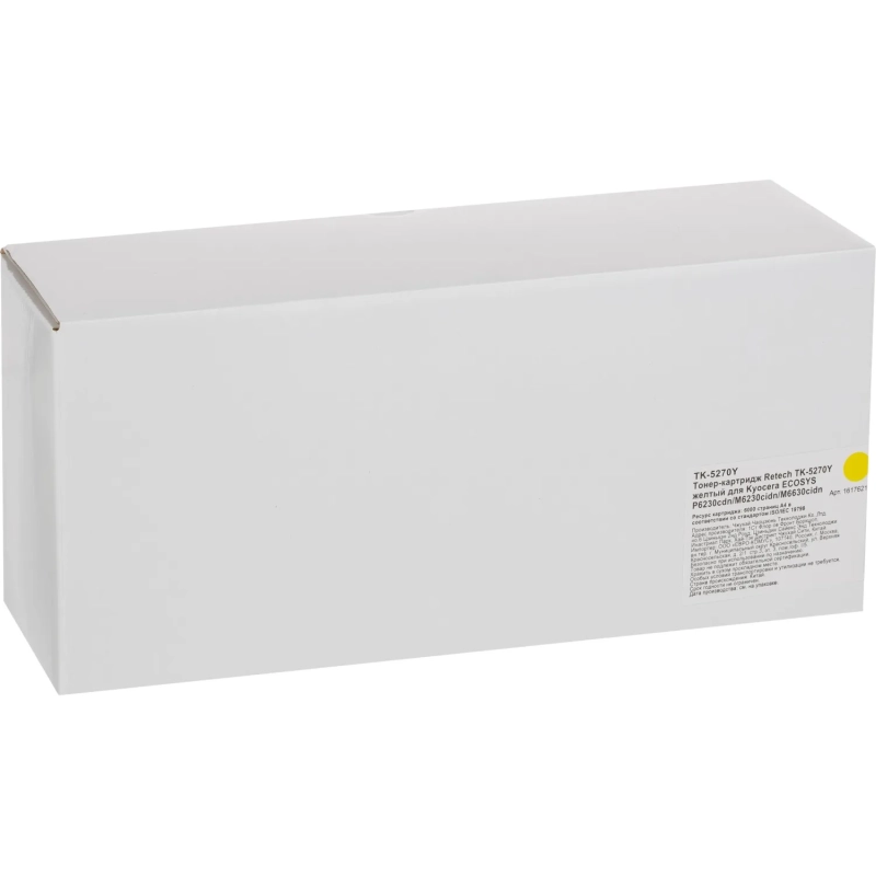 Тонер-картридж Retech TK-5270Y жел. для Kyocera P6230/6630