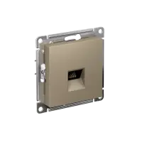 Розетка ATLASDESIGN компьютерная RJ45 механизм шампань
