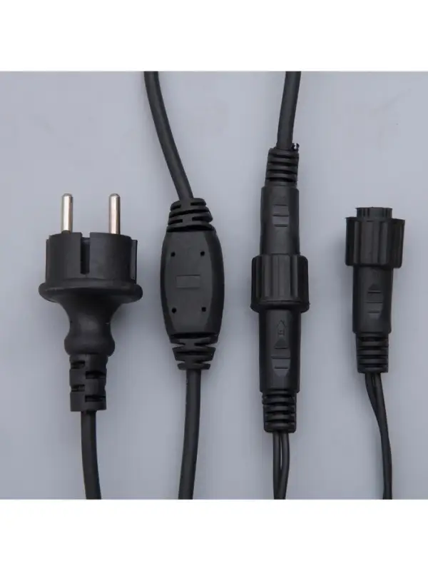 Гирлянда &laquo;Бахрома&raquo; 3&times;0.6 м, IP44, УМС, тёмная нить, 160 LED, свечение мульти, 220 В