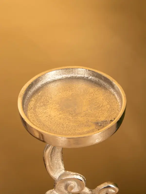 Подсвечник Подсвечник "Жар-птица" 11х11х30 см, алюминий, цв. серебро