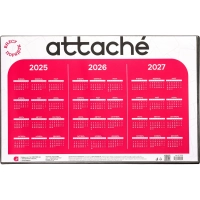 Коврик на стол Attache 59x38см с прозрачным листом календарь на текущий год